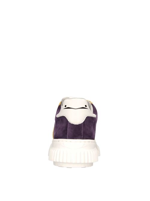 Sneakers in pelle e camoscio VOILE BLANCHE | 0012017528.15.2E37BIANCO-VERDE-GIALLO-VIOLA